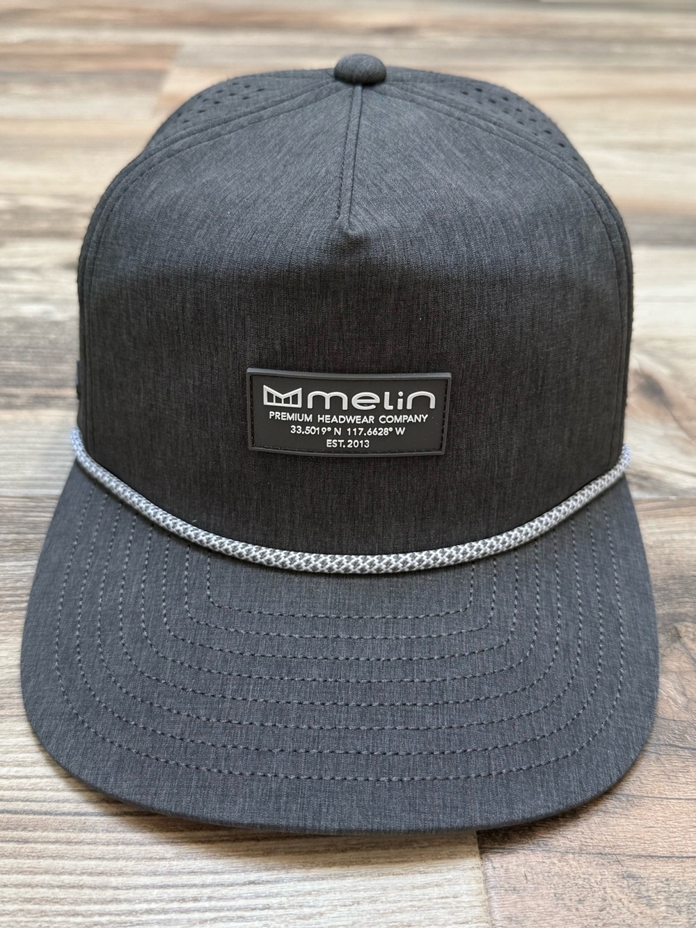 Melin Coronado HYDRO Hat Classic CL Charcoal Gray Rope Snapback